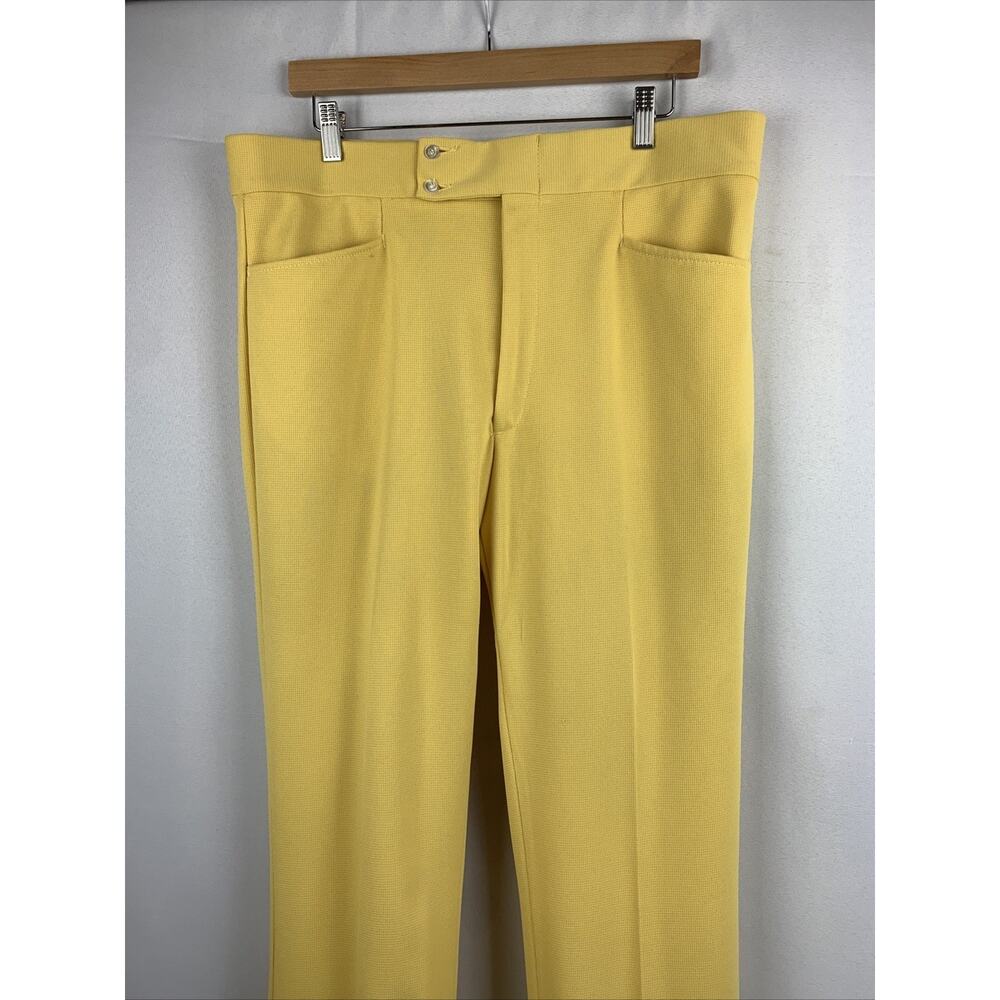 Men’s King Road Vintage Yellow Dress Pants - Size 36 - Picture 2 of 5